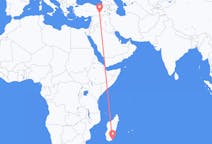 Flyreiser fra Tôlanaro, Madagaskar til Diyarbakir, Tyrkia