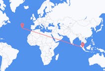 Flyreiser fra Pekanbaru, Indonesia til Terceira, Portugal