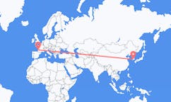 Flyrejser fra Jinju, Sydkorea til Bordeaux, Frankrig