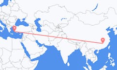 Flyreiser fra Ji an, Kina til Bodrum, Tyrkia