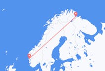 ノルウェーのキルケネスから、ノルウェーのベルゲンまでのフライト
