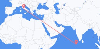 Flyreiser fra Maldivene til Italia
