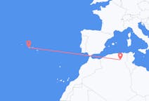 Flyg från Biskra, Algeriet till Horta, Portugal