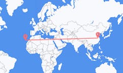 Flyreiser fra Nanjing, Kina til La Palma, Spania