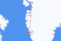 グリーンランドのカシギアンギットから、グリーンランドのヌークまでのフライト