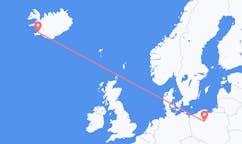 Vluchten van Bydgoszcz, Polen naar Reykjavík, IJsland