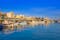 Photo of beautiful view of Santa Pola port and skyline in Alicante of Spain.