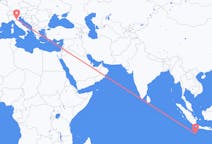 Vluchten van Shire of Christmas Island naar Bologna