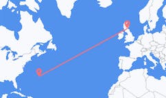 Lennot Bermudasta, Yhdistynyt kuningaskunta Edinburghiin, Skotlanti
