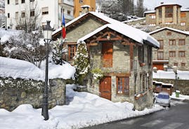 photo of ski resort on top of mountain. A place with a beautiful view in La Massana, Andorra.