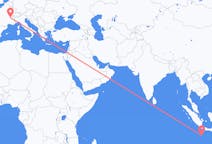 Flyrejser fra Shire of Christmas Island til Lyon