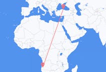 Flyreiser fra Lubango, Angola til Sinop, Tyrkia, Tyrkia