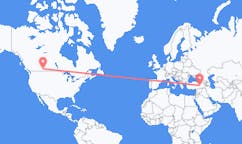 出发地 加拿大梅迪辛哈特目的地 土耳其埃拉泽的航班