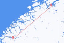 ノルウェーのサンダンから、ノルウェーのトロンハイムまでのフライト