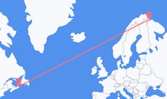 캐나다 시드니에서 출발해 노르웨이 시르케네스로(으)로 가는 항공편