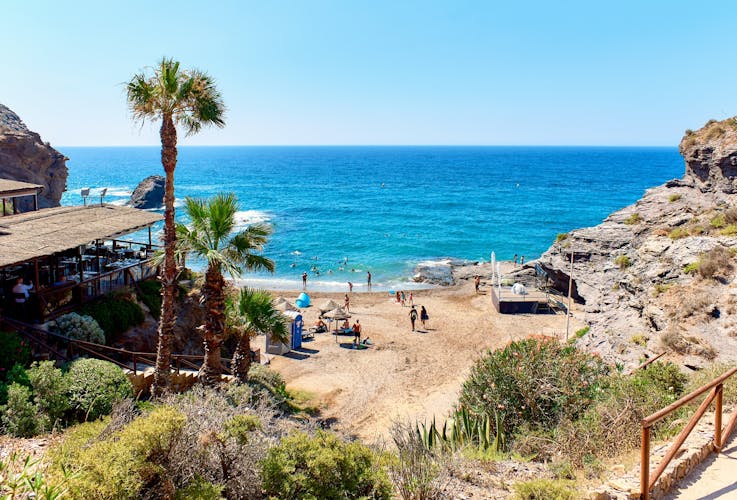 Picturesque Cala del Barco beach. Cartagena, Costa Blanca. Spain