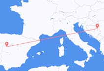 Vluchten van Salamanca, Spanje naar Tuzla, Bosnië en Herzegovina