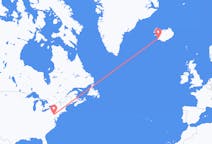 Flyrejser fra Harrisburg til Reykjavík