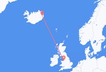 Lennot Egilsstaðirista, Islanti Liverpooliin, Englanti