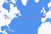 Flüge von Chicago, Belize, die Vereinigten Staaten nach Bergerac, Frankreich