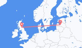 Flyg från Lettland till Skottland