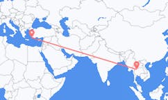Flyg från Phitsanulok, Thailand till Rhodes, England, Grekland