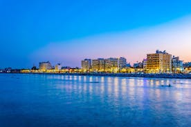 Photo of the seafront and the city of Limassol on a Sunny day, Cyprus.