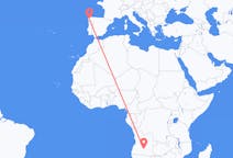Flyreiser fra Menongue, Angola til Santiago de Compostela, Spania