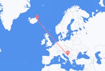 Voos de Egilsstaðir, Islândia para Sarajevo, Bósnia e Herzegovina