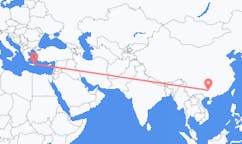 Flyg från Liuzhou, Kina till Sitia, Grekland