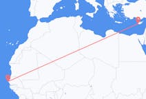 Flyrejser fra Dakar til Pafos