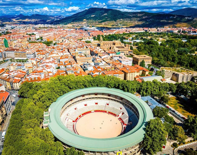 Arial view of Pamplona Spain.