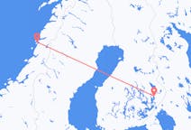 Lennot Sandnessjøenistä, Norja Joensuuhun, Suomi