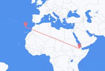 Flyreiser fra Semera, Etiopia til Porto Santo, Portugal
