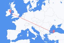 Lennot Dublinista, Irlanti Zonguldakille, Turkki