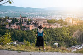 Granada, Andalusia,Spain Europe - Panoramic view of Alhambra.