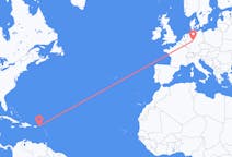 Vluchten van Tortola, Britse Maagdeneilanden naar Kassel, Duitsland