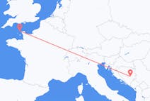 Flyg från Sarajevo till Alderney