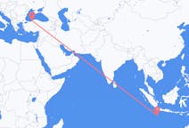 Flyrejser fra Shire of Christmas Island til Zonguldak