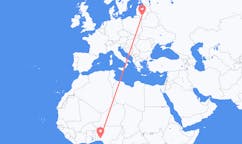 Flyrejser fra Ibadan, Nigeria til Kaunas, Litauen