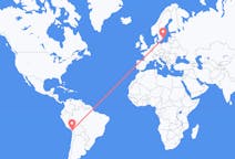 Flyreiser fra Tacna, Peru til Kalmar, Sverige
