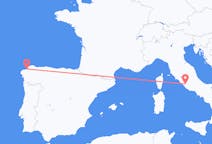Flyreiser fra La Coruña, til Roma