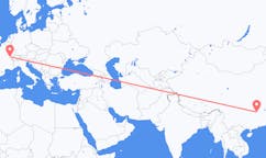 Flyreiser fra Changsha, Kina til Dole, Frankrike