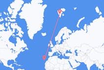 Vols de La Palma vers Svalbard