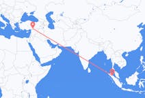 Flyreiser fra Medan, Indonesia til Gaziantep, Tyrkia