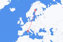 Flyreiser fra Alghero, til Vasa