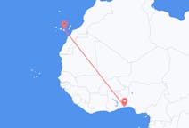 Flyreiser fra Cotonou, til Las Palmas