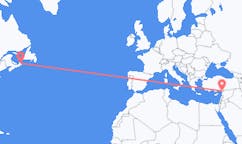 Flyreiser fra Sydney i Nova Scotia, Canada til Hatay Province, Tyrkia
