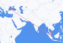 Vluchten van Singapore, Singapore naar Kastamonu, Turkije