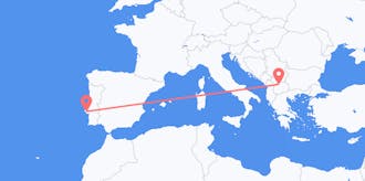 Flyrejser fra Nordmakedonien til Portugal